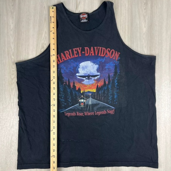 Harley Davidson Y2K 2003 Milwaukee Legends Roar Mens Muscle Tee Tank 2XL - Picture 4 of 9